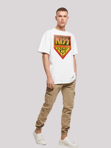 T-Shirt 'Kiss Army Logo' F4NT4STIC en blanc
