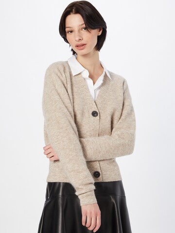 HUGO Knit Cardigan in Brown: front