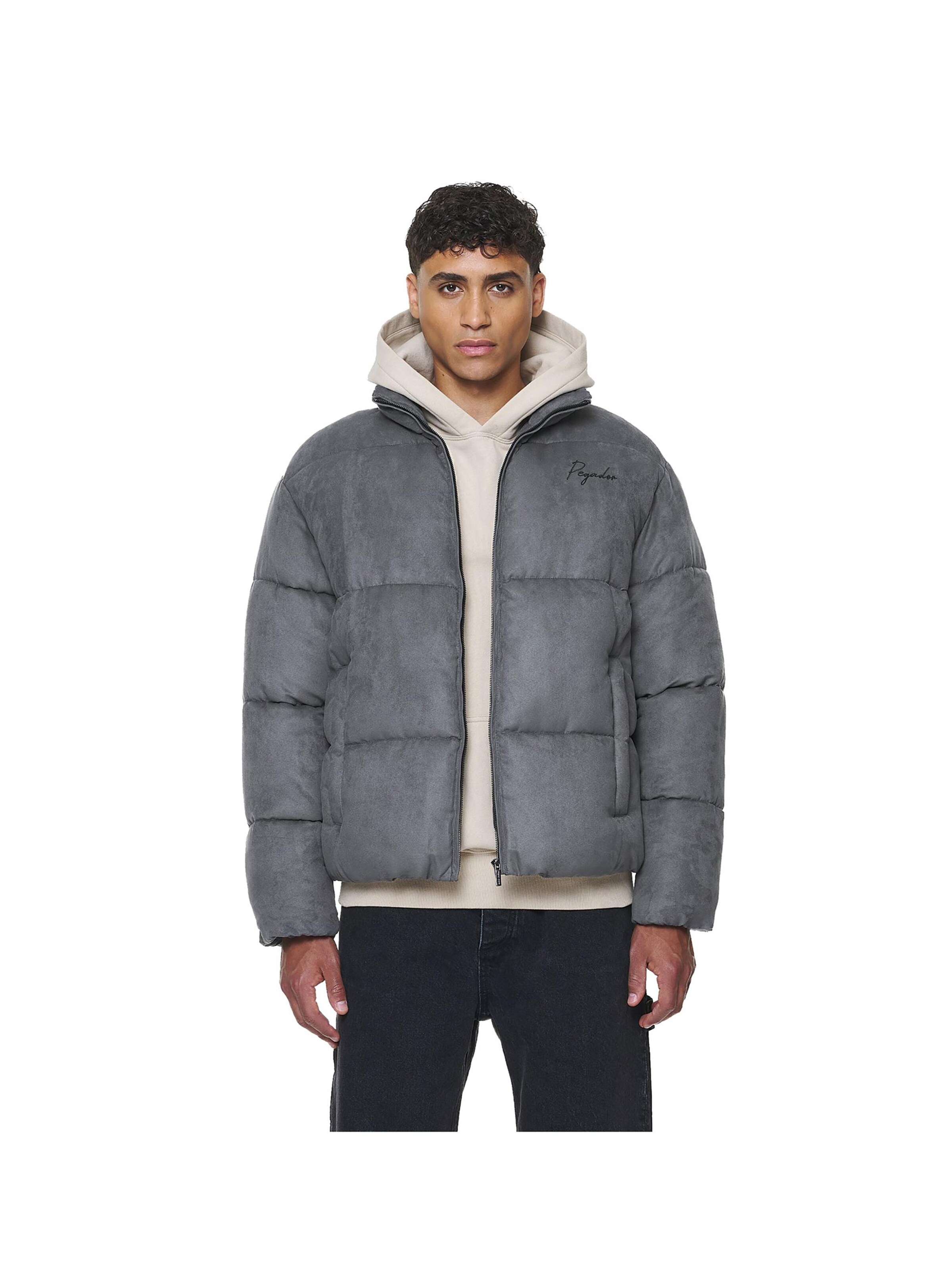 Pegador Winter Jacket 'Neum Suede' in Grey