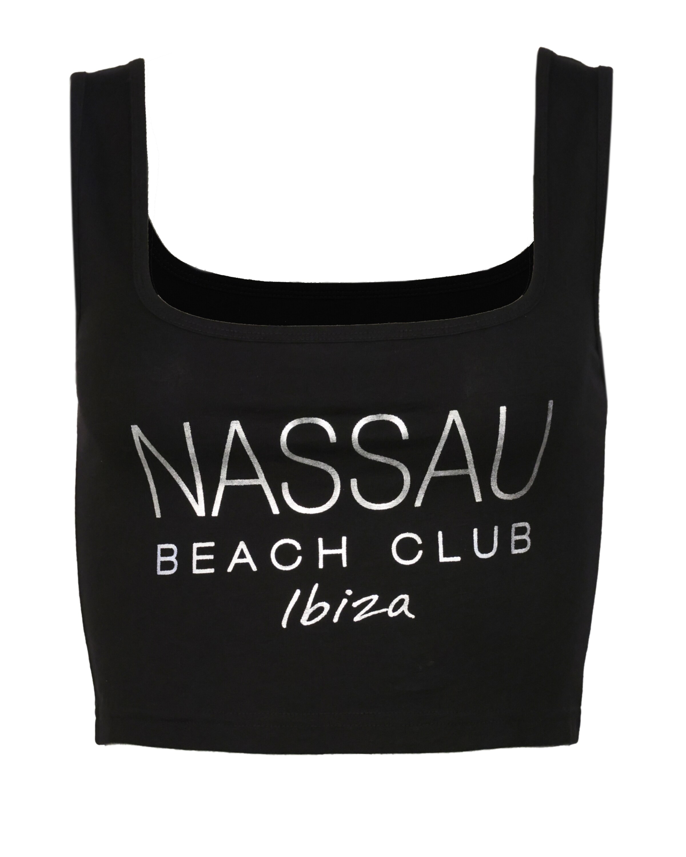 NASSAU Beach Club Top ' NB22002 ' in Schwarz: Vorderseite