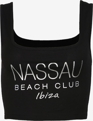 NASSAU Beach Club Top ' NB22002 ' in Zwart: voorkant