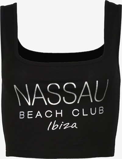 NASSAU Beach Club Top ' NB22002 ' in schwarz / silber, Produktansicht