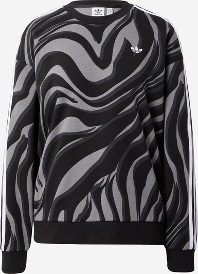 ADIDAS ORIGINALS Sweatshirt 'Abstract Allover Animal Print' in grau / anthrazit / schwarz / weiß, Produktansicht