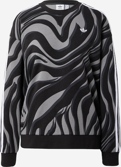 ADIDAS ORIGINALS Sweatshirt 'Abstract Allover Animal Print' i grå / antracit / sort / hvid, Produktvisning