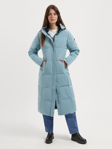 Travelin Wintermantel 'Freya' in Blauw: voorkant