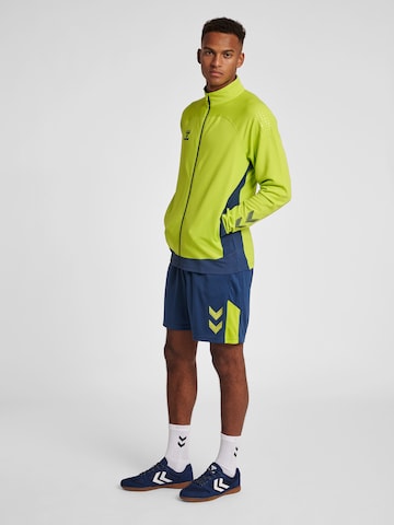 Hummel Athletic Zip-Up Hoodie 'Lead' in Green