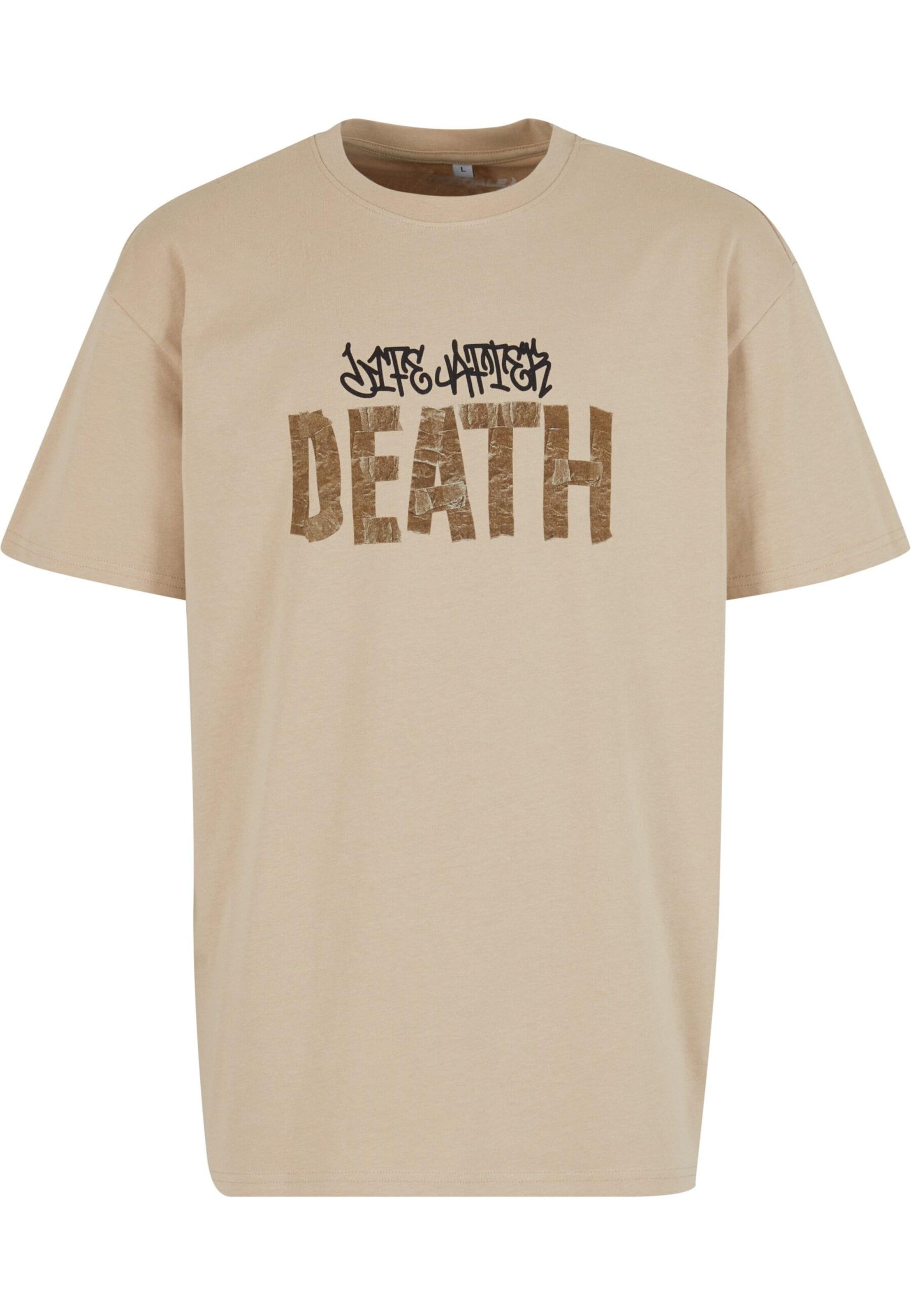 MT Upscale Shirt 'Life After Death' in Beige: Vorderseite