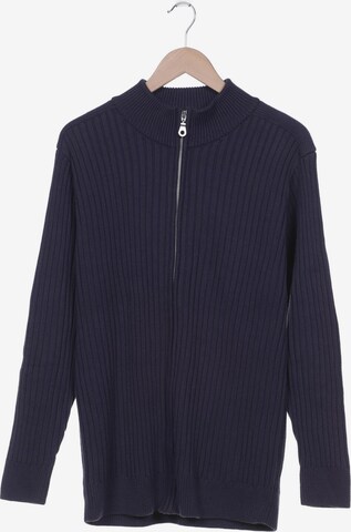 hessnatur Sweater & Cardigan in L-XL in Blue: front