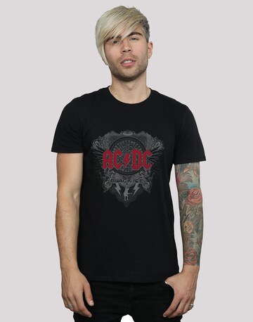 F4NT4STIC Shirt 'ACDC Black Ice' in Zwart: voorkant