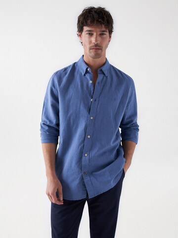 Coupe regular Chemise Salsa Jeans en bleu : devant