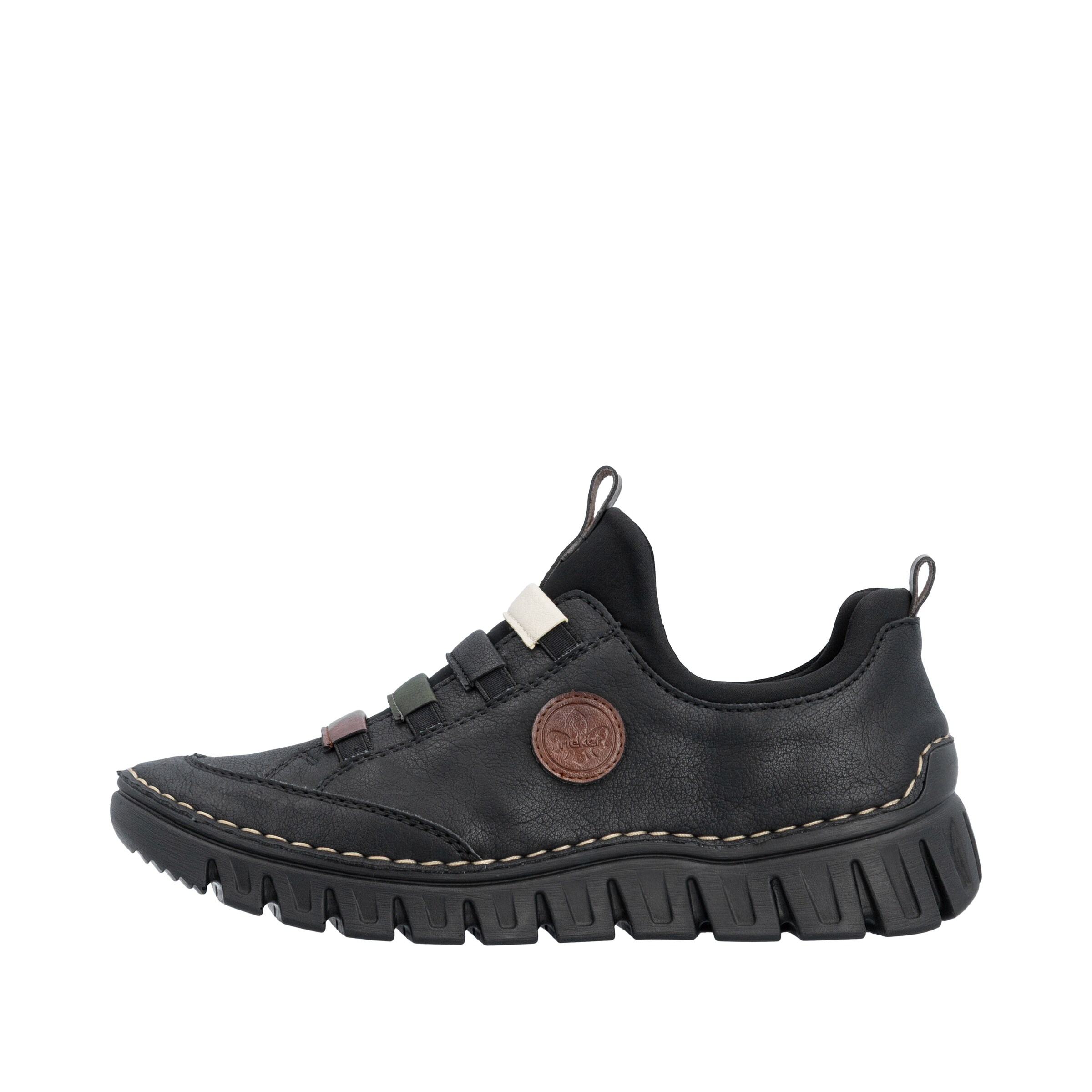 Rieker Slip On in Schwarz