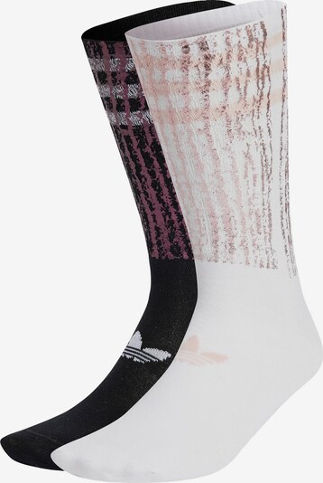 ADIDAS ORIGINALS Chaussettes en prune / rose clair / noir / blanc, Vue avec produit