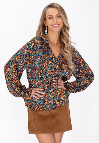 Chemisier IZIA en mélange de couleurs : devant
