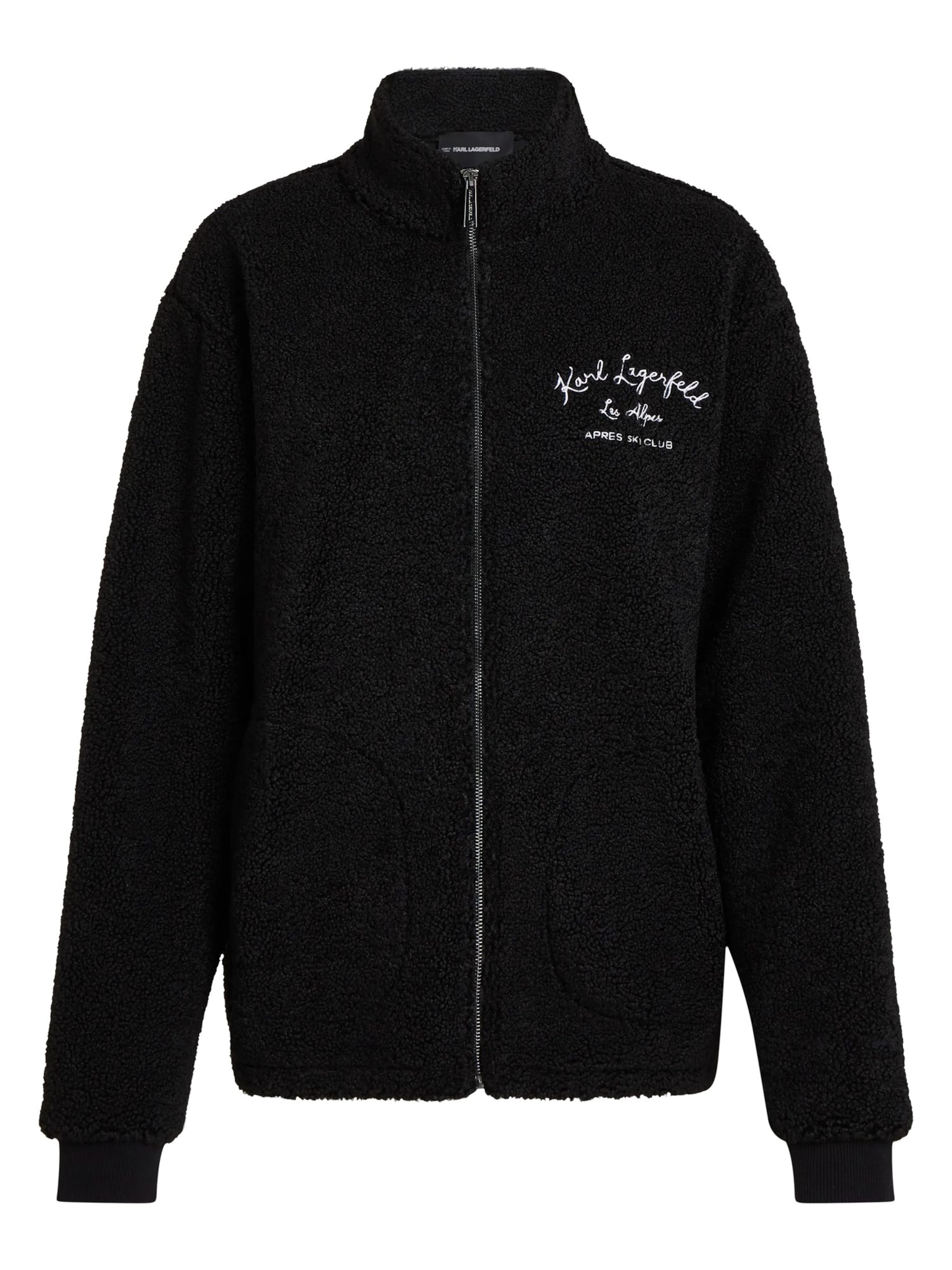 Karl Lagerfeld Bluza polarowa w kolorze czarny: przód