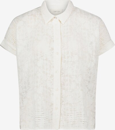 Cartoon Oversize-Bluse mit überschnittenen Ärmeln in weiß, Produktansicht