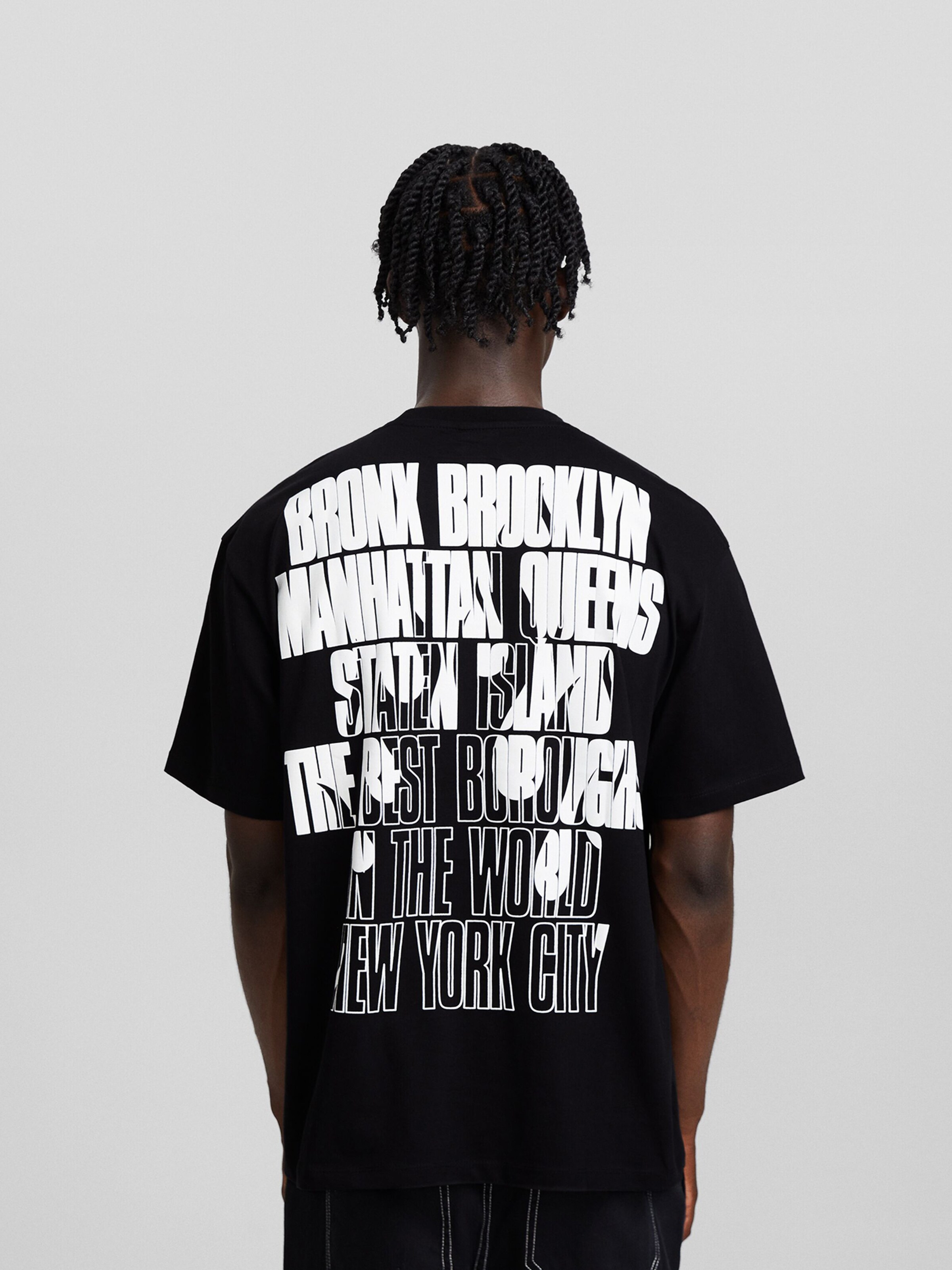 Bershka Maglietta in Nero ABOUT YOU
