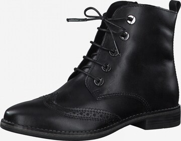 MARCO TOZZI Lace-Up Ankle Boots in Black: front