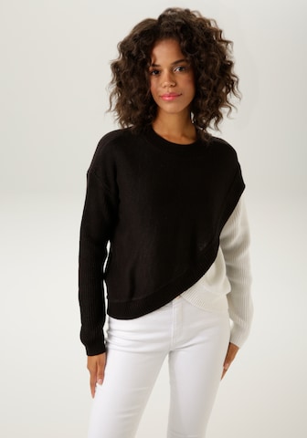 Aniston CASUAL Sweater in Black: front