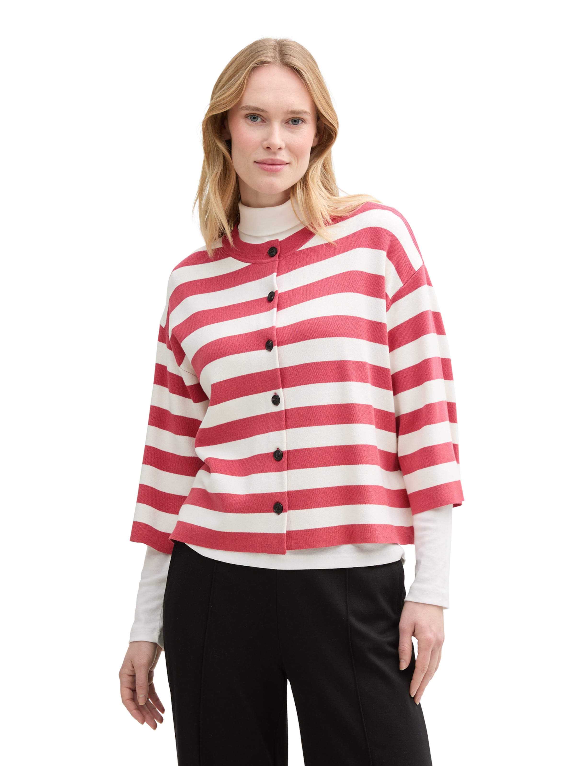 Cardigan TOM TAILOR en rouge : devant