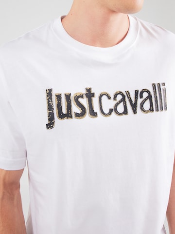 balta Just Cavalli Marškinėliai