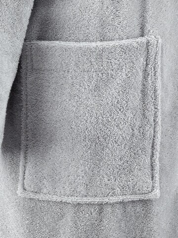 BOSS Home Long Bathrobe 'EDGE' in Grey