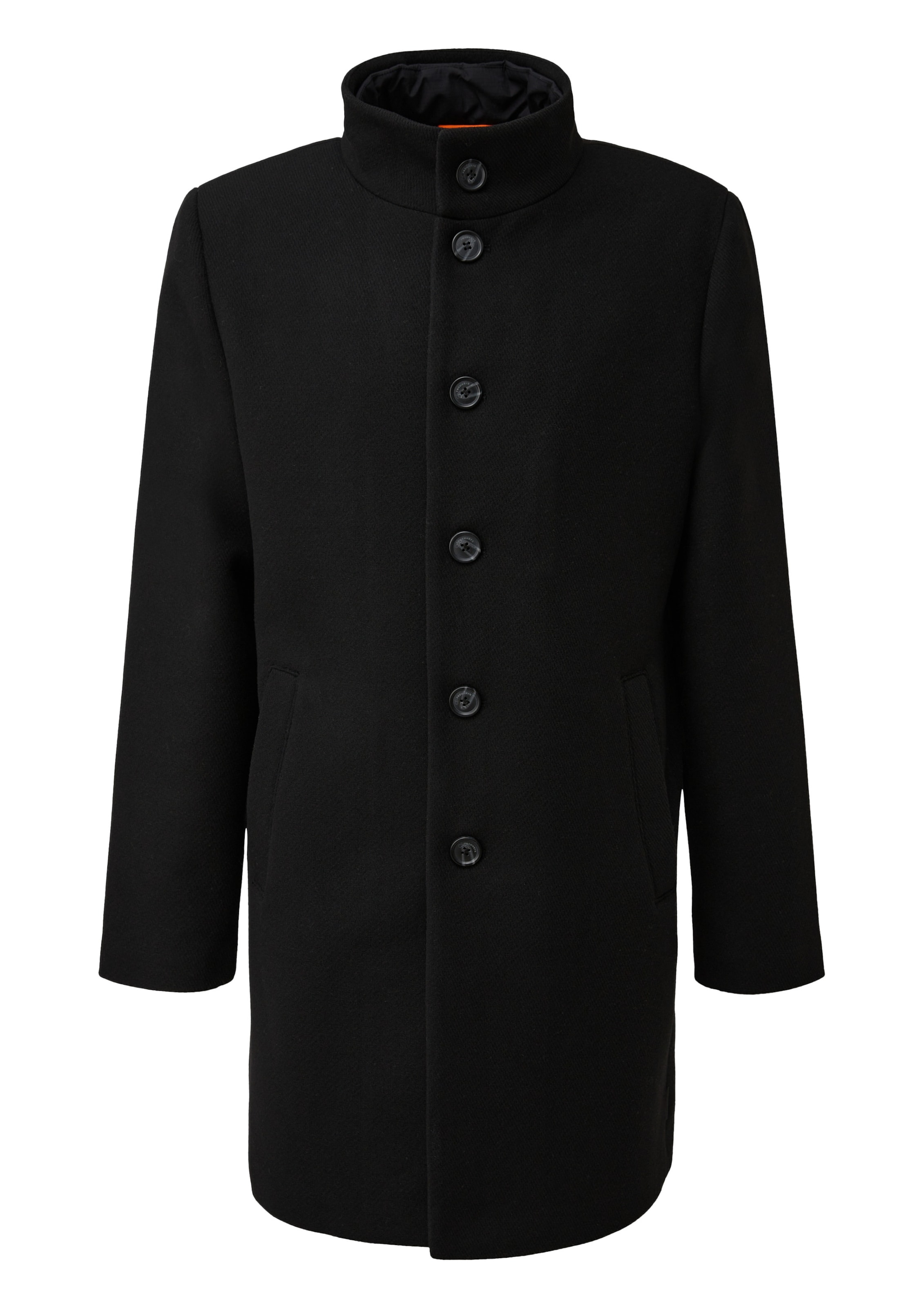 Manteau mi-saison QS en noir : devant
