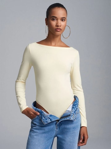 Body a camicia di Dilvin in giallo: frontale