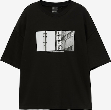 Pull&Bear Tričko - Čierna: predná strana