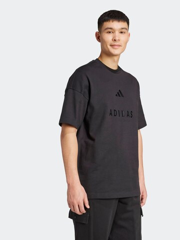 ADIDAS SPORTSWEAR Λειτουργικό μπλουζάκι 'A SZN' σε μαύρο: μπροστά