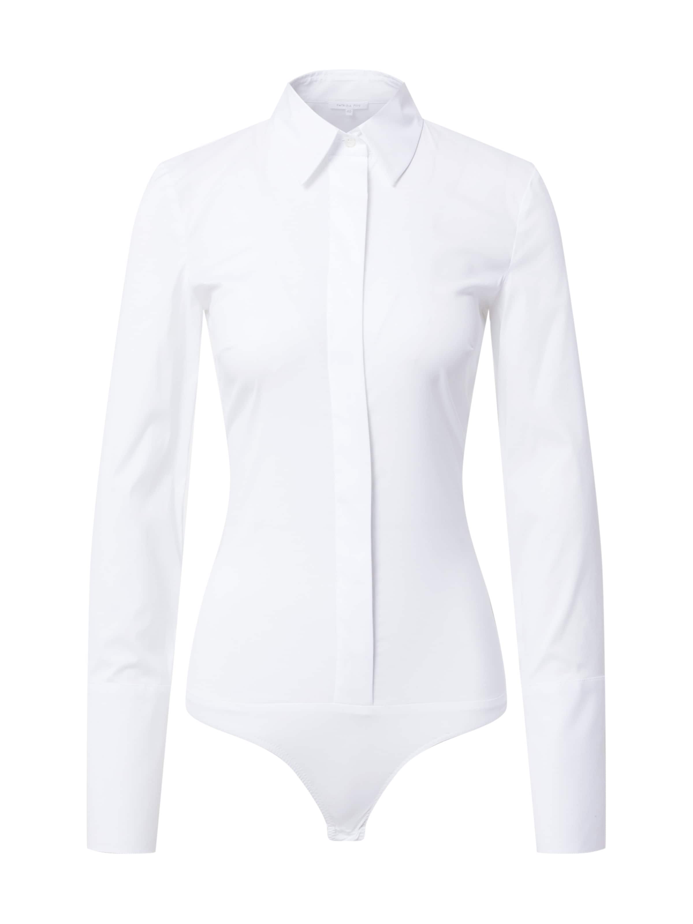 PATRIZIA PEPE Blouse Bodysuit in White: front