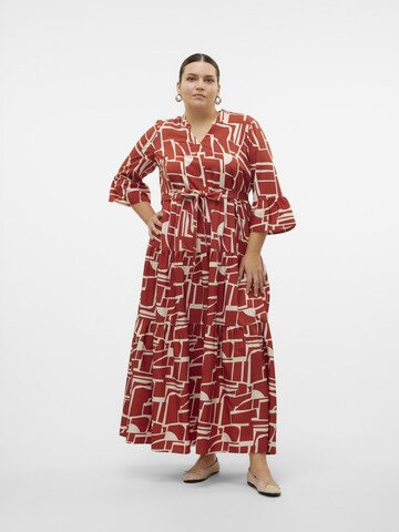 Robe 'ZERA ' Vero Moda Curve en rouge : devant