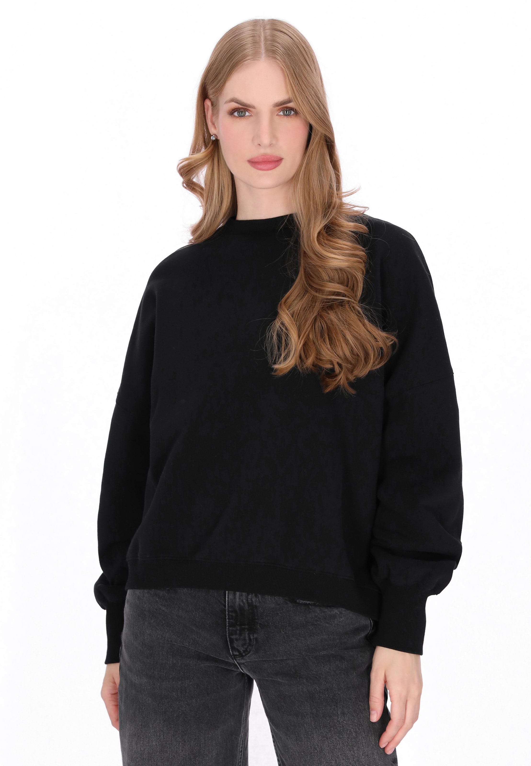 Sweat-shirt DreiMaster Vintage en noir : devant