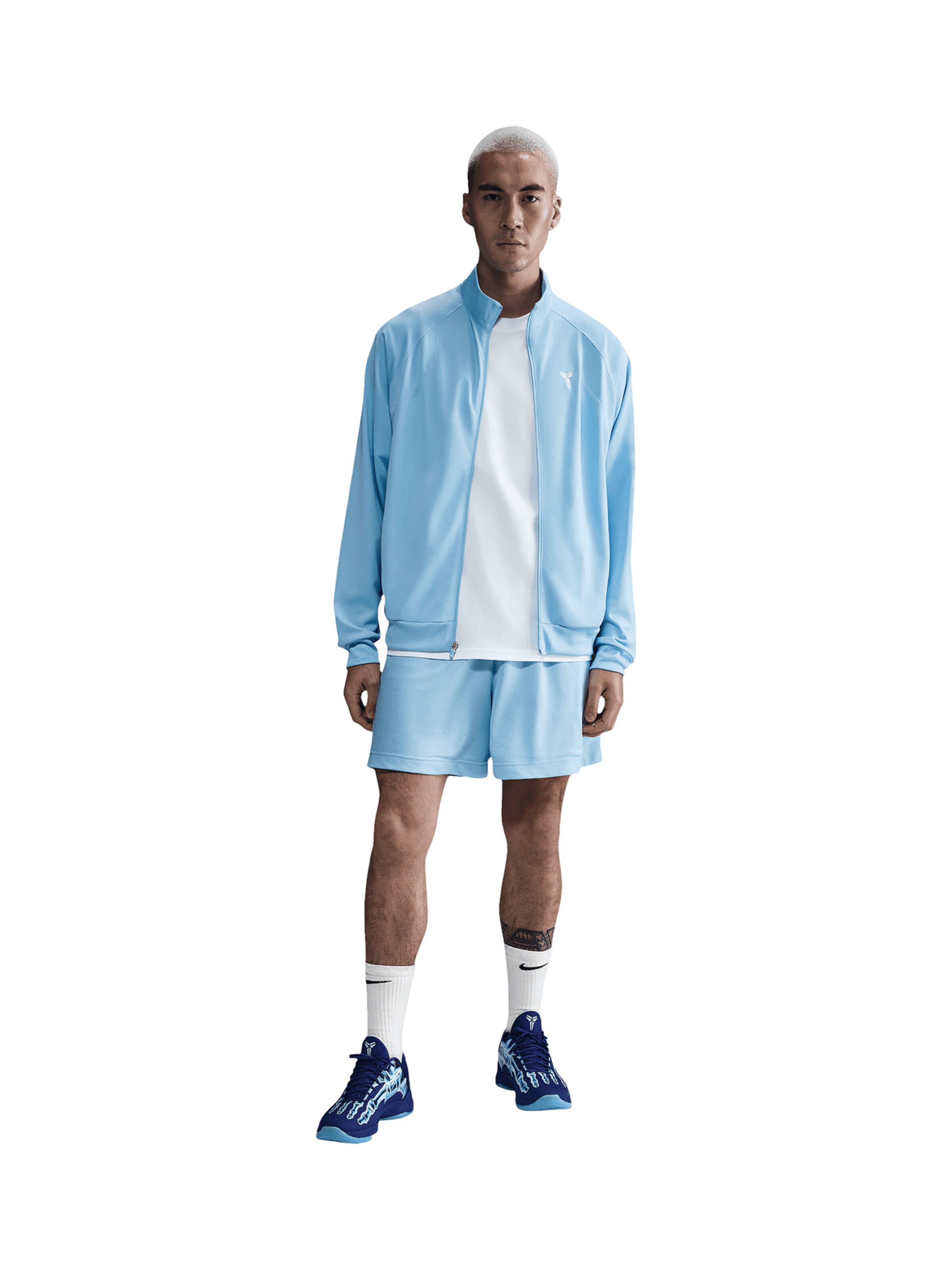 NIKE Athletic Jacket in Blue: front