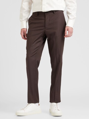 JACK & JONES Slim fit Pleated Pants 'JPRSolaris' in Brown: front