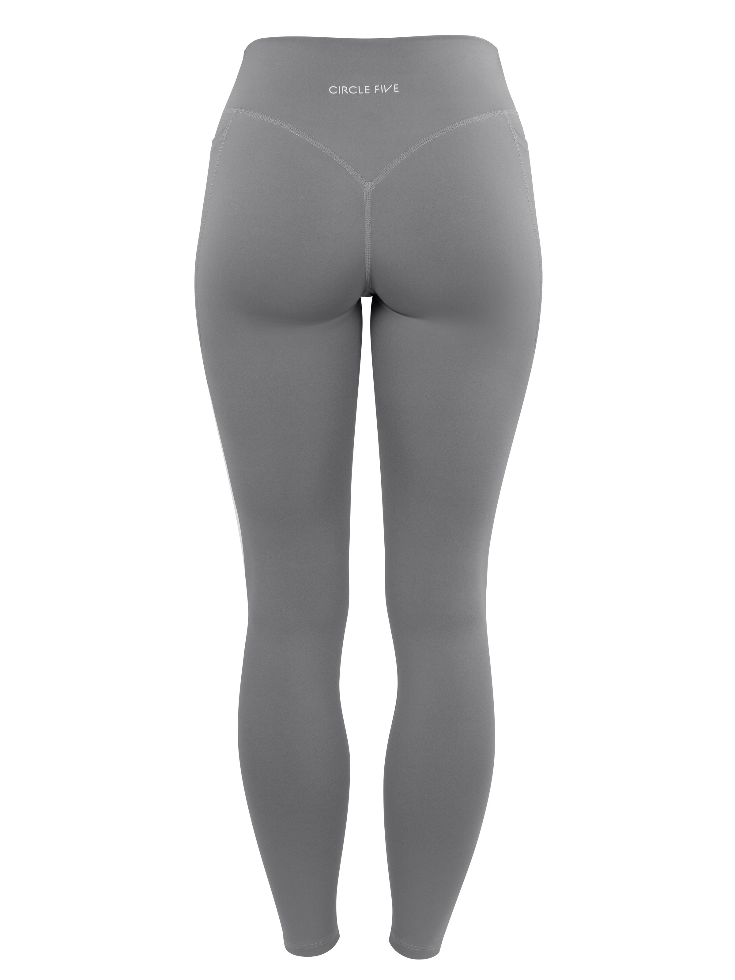 Circle Five Skinny Leggings 'Shapinghose Sportleggings mit Taschen' in Grey