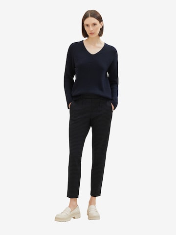 TOM TAILOR Regular Pleat-Front Pants in Blue