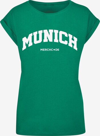 Merchcode Shirt 'Munich' in Groen: voorkant