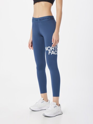 THE NORTH FACE Skinny Outdoorové kalhoty 'FLEX' – modrá: přední strana