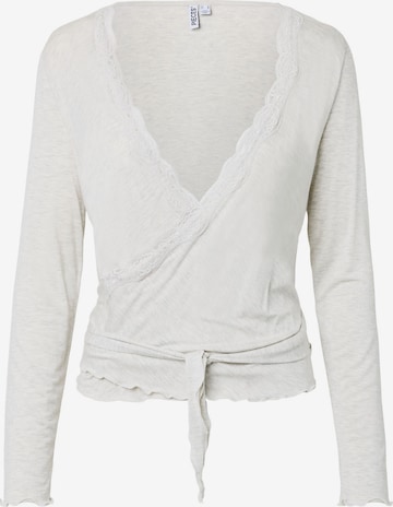 PIECES Shirt 'PCBarbera Roya' in Grijs: voorkant