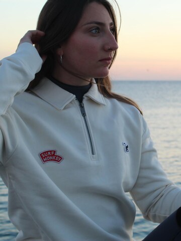 Sweat-shirt Surf Monkey en blanc