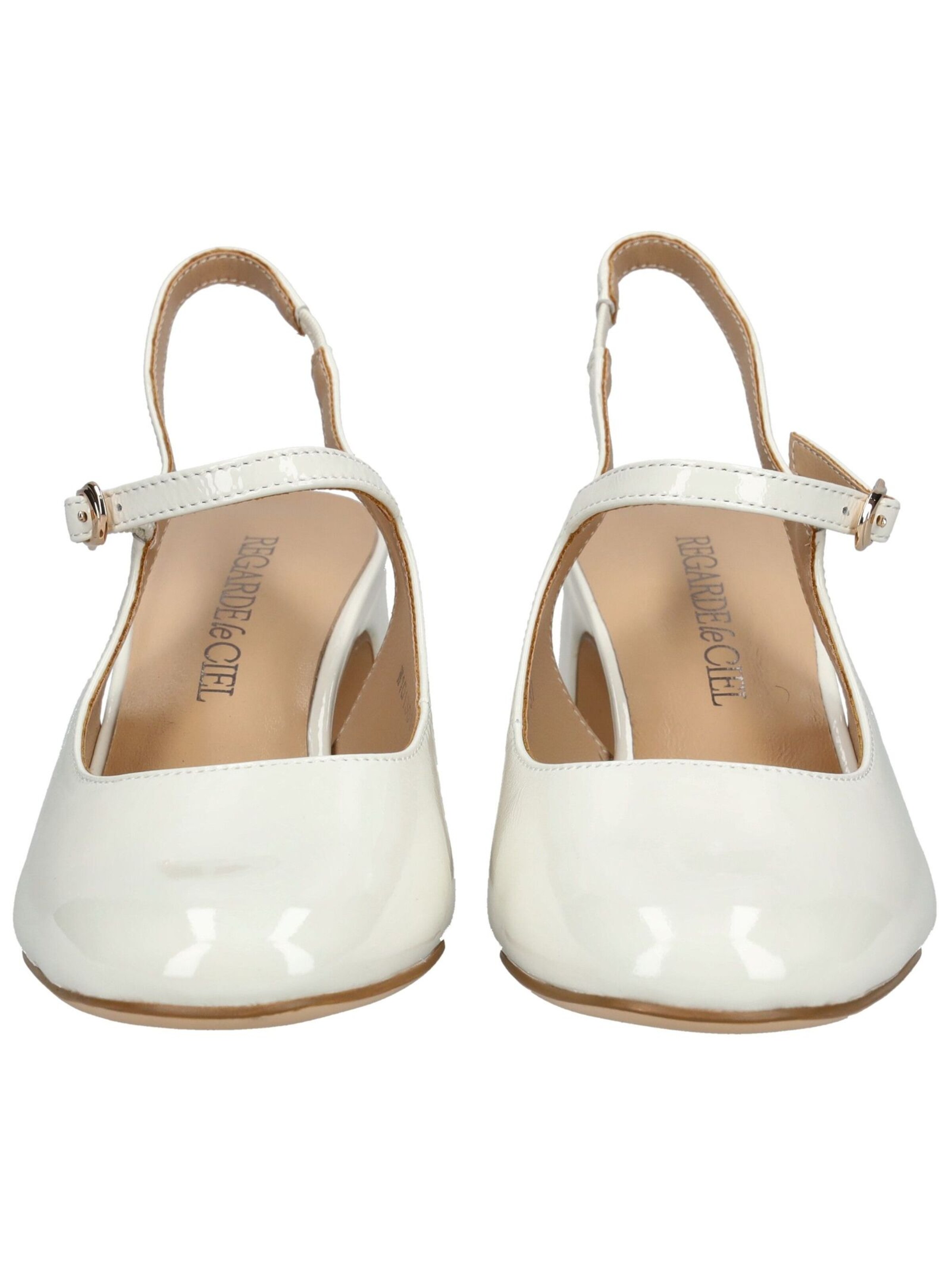 Escarpins à bride arrière Regarde le Ciel en blanc