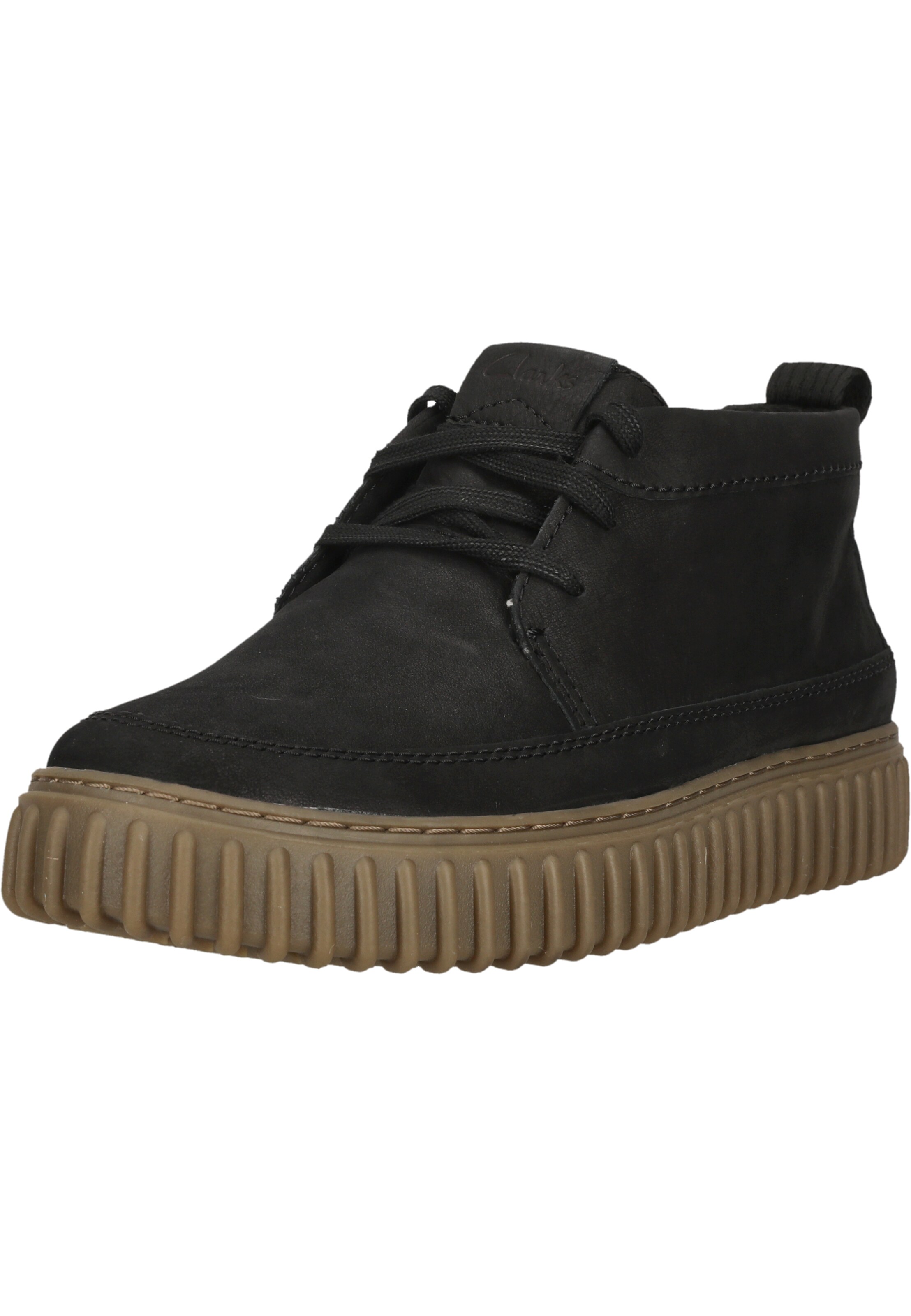 CLARKS Boots 'Torhill Lace High' in Zwart: voorkant