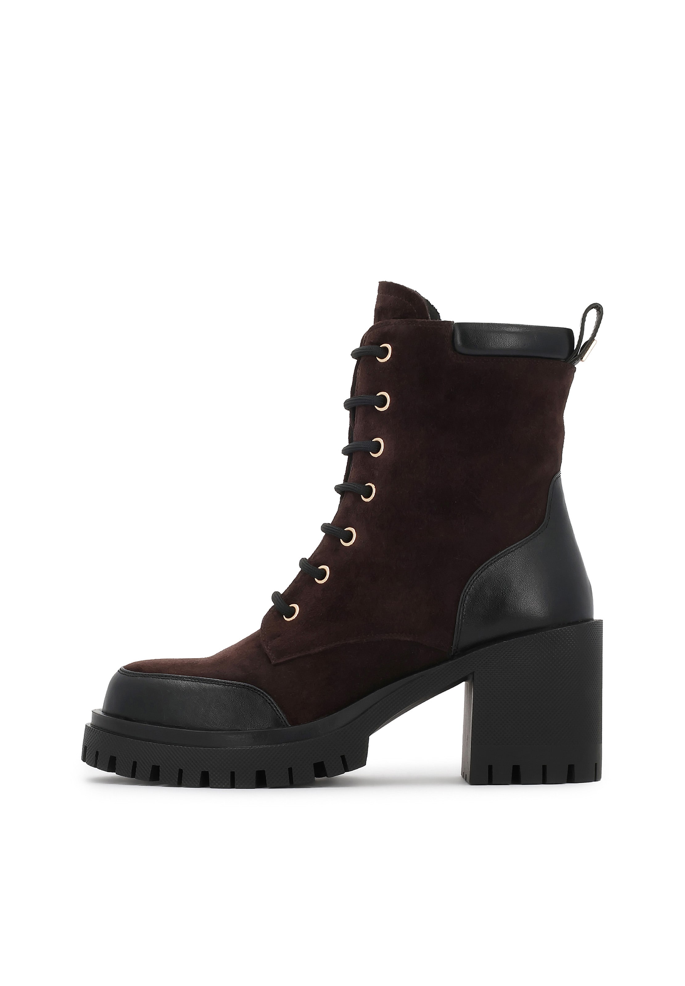 Kazar Μποτάκι με κορδόνια σε καφέ: μπροστά