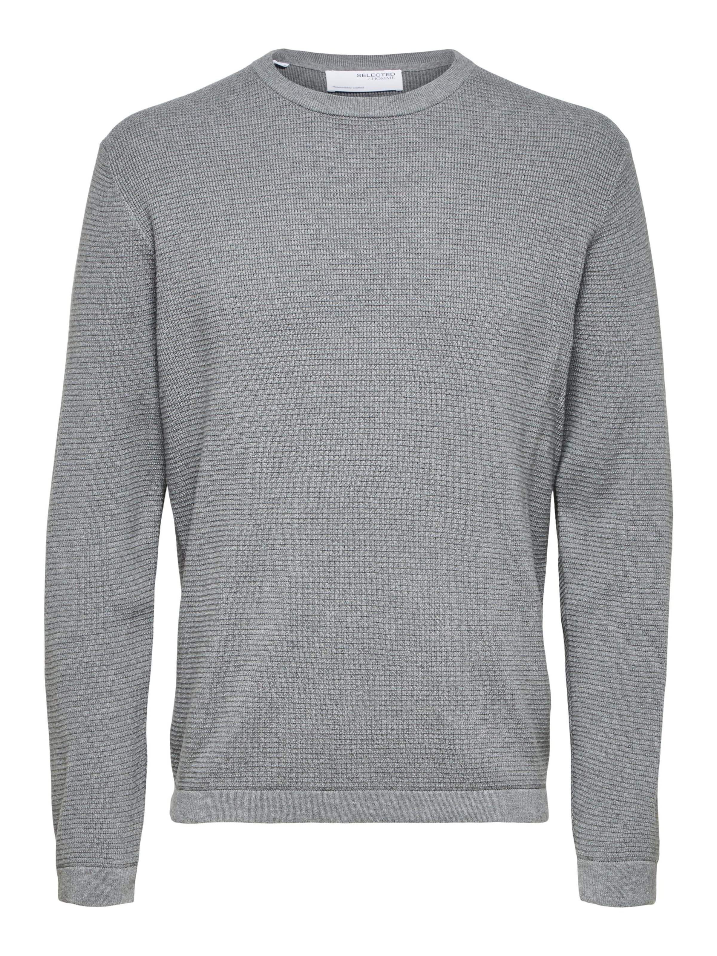 SELECTED Pullover 'Rocks' in Grau: Vorderseite