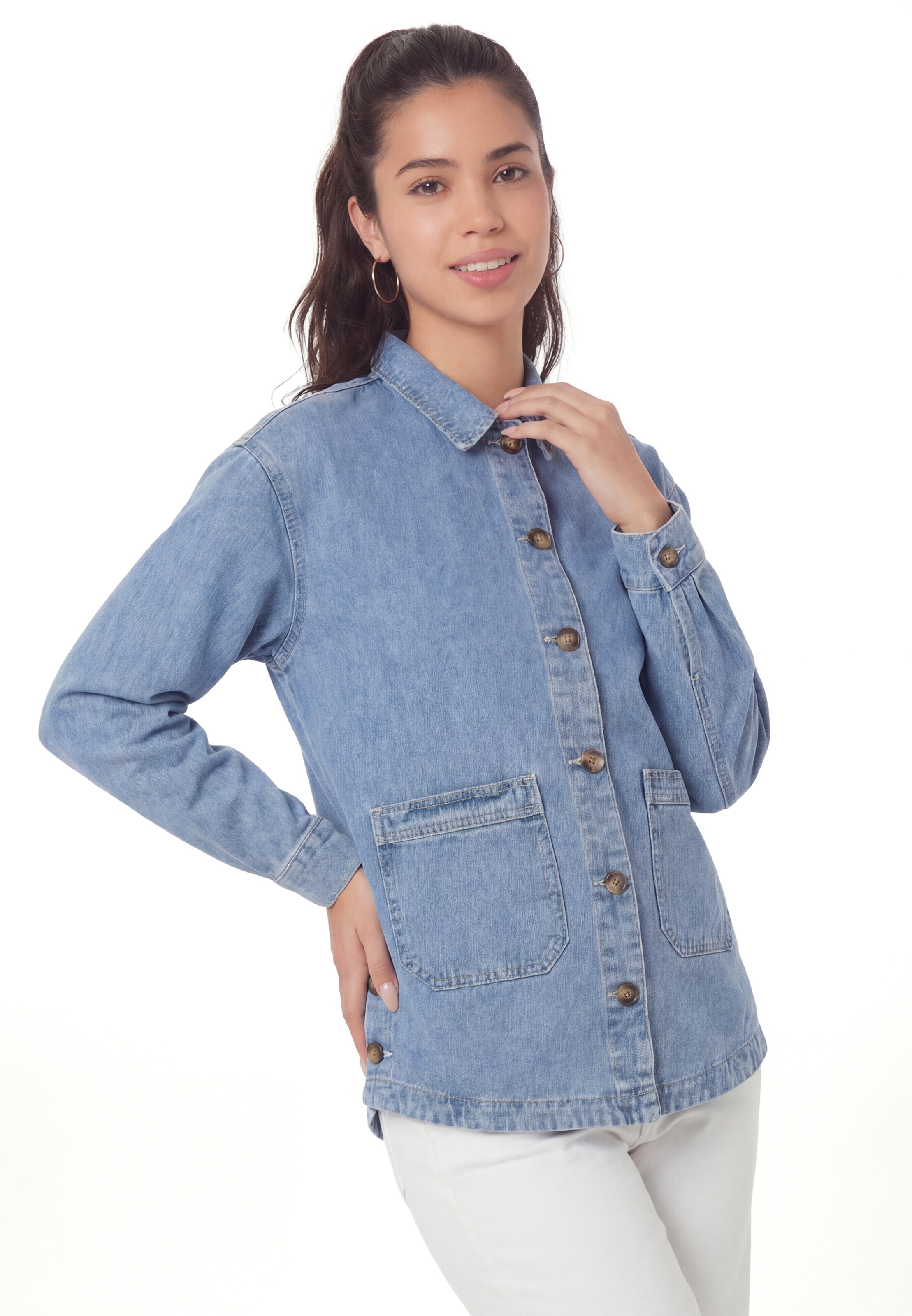 MIMO - Casaco meia-estação 'Streetstyle' em azul: frente