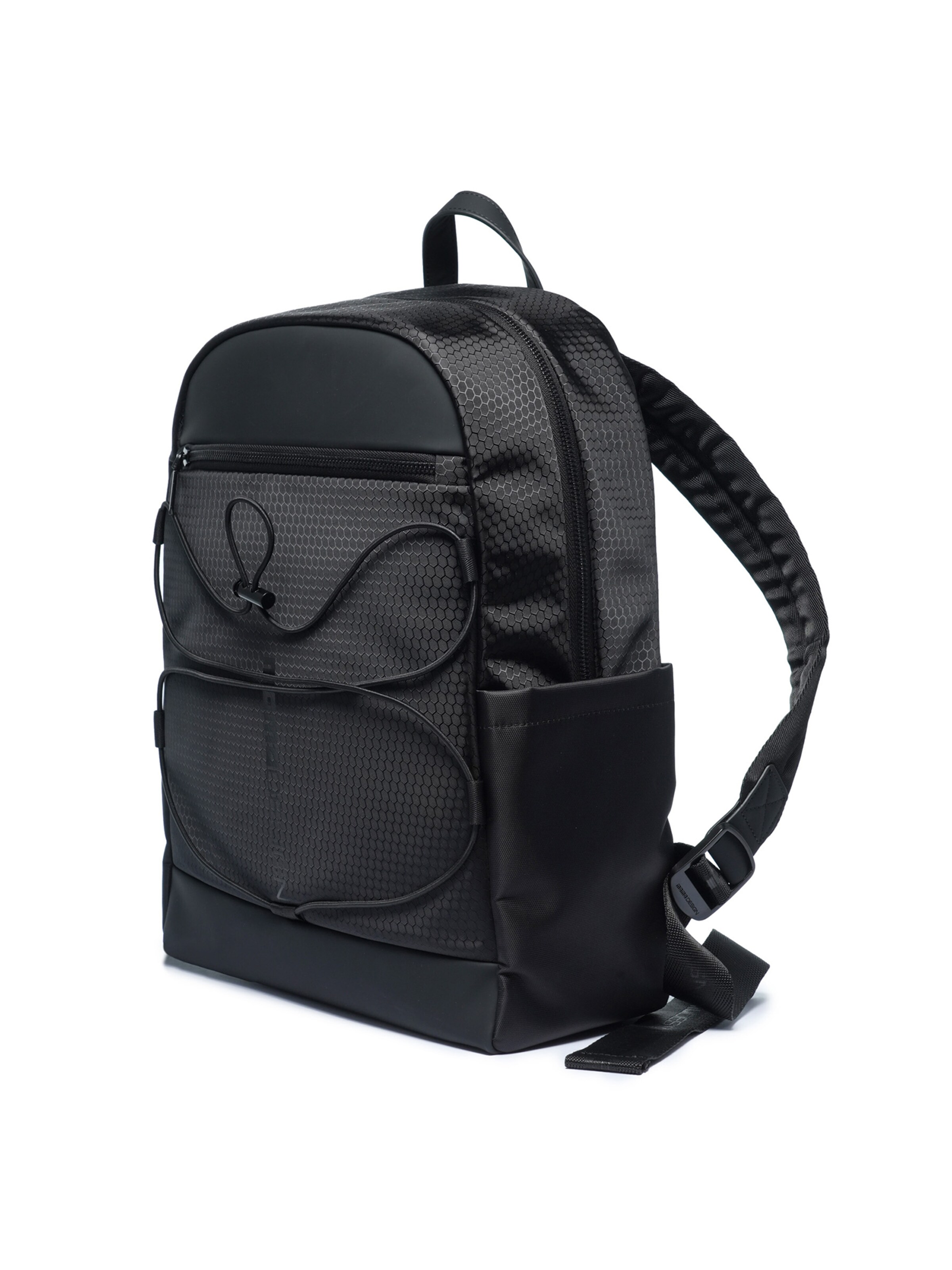 Zaino 'Zaino Uomo Poliuretanico con Zip e Tasche Organizzate 43x30x13 cm' di Momo Design in nero