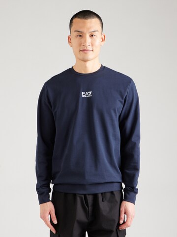 EA7 Emporio Armani Sweatshirt in Blue: front