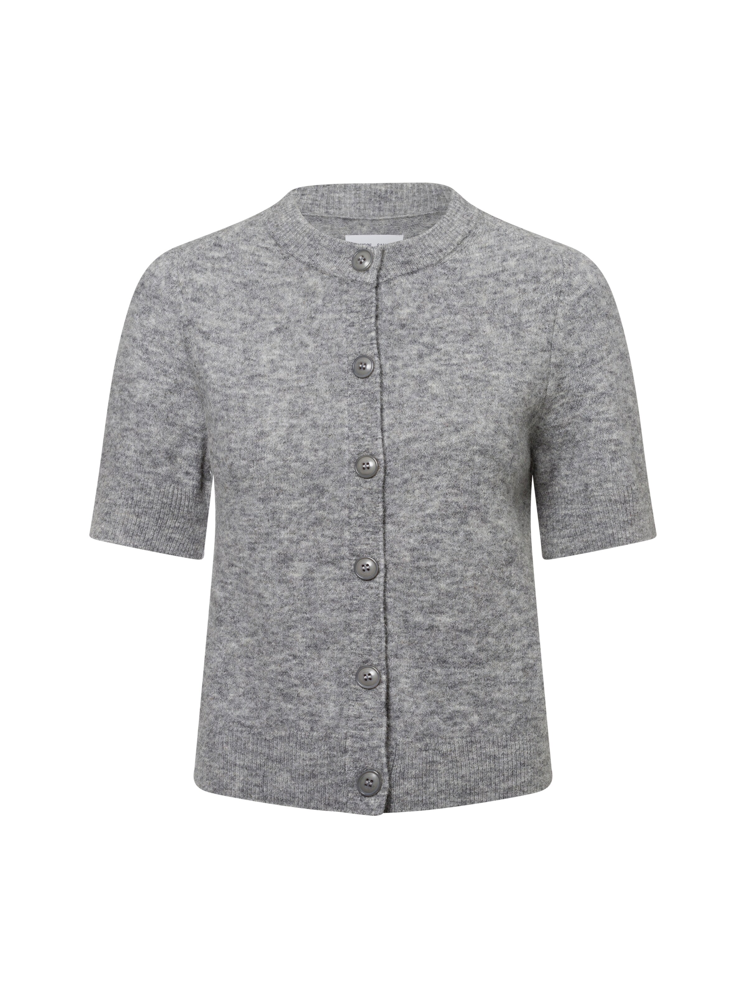 Samsøe Samsøe Gebreid vest 'Noura' in Grijs: voorkant