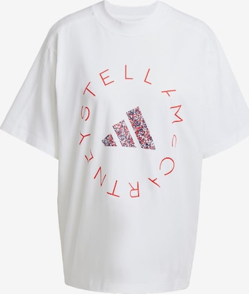 ADIDAS BY STELLA MCCARTNEY - Camiseta funcional 'Loose Graphic' en blanco: frente