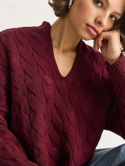 Bianco Lucci Pull-over 'Pullover' en S-M en bourgogne, Vue avec produit